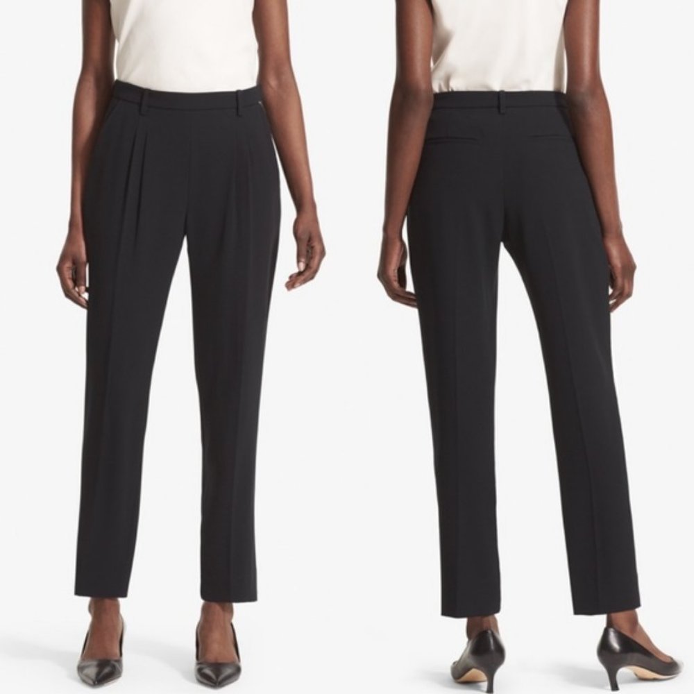 MM LaFleur Nakamura Trouser Dress Pants Size 8 Black Straight Leg